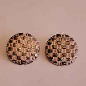 Vintage Silver Circle Earrings